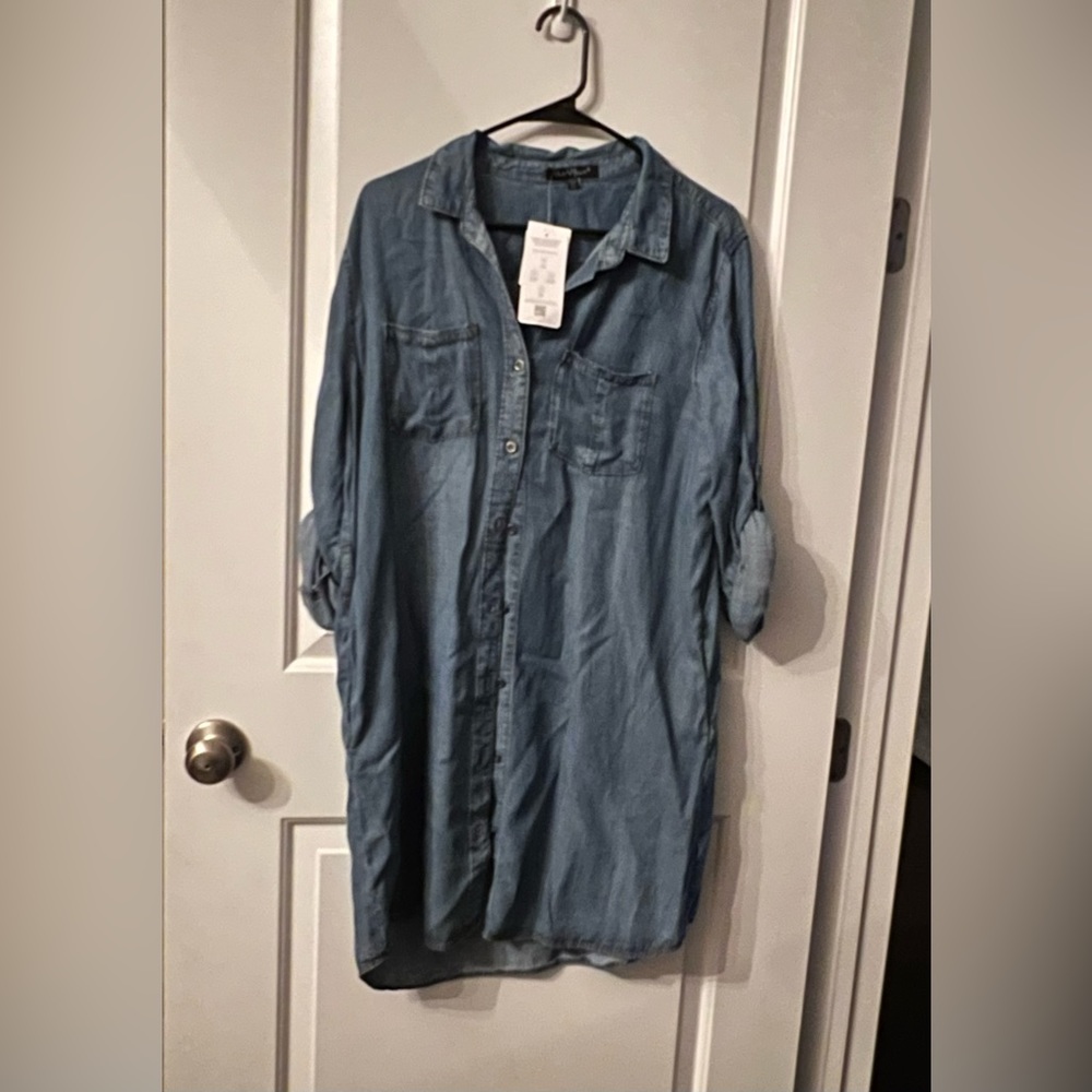 NWT chambray button up top/dress.